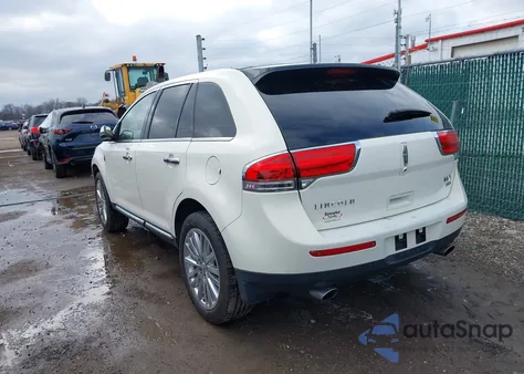 2012 Lincoln Mkx z USA, uszkodzony, nr VIN 2LMDJ8JKXCBL04503